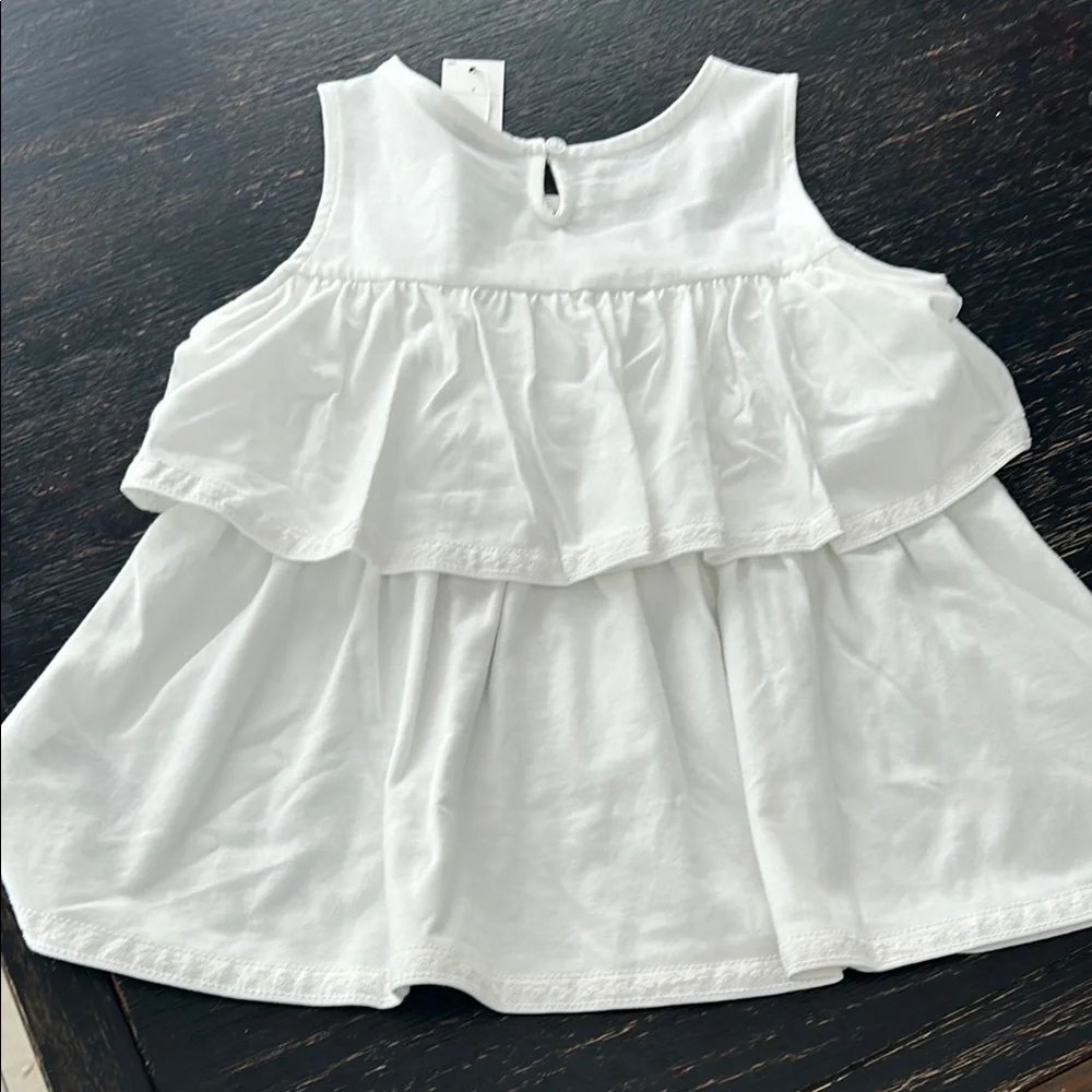 White Ruffled Kids Top - Picture 5 of 5